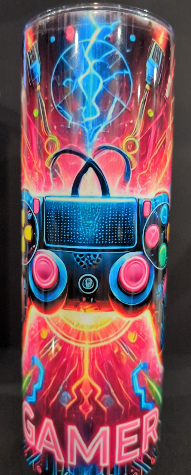 *Gamer, 20 oz, stainless steel tumbler