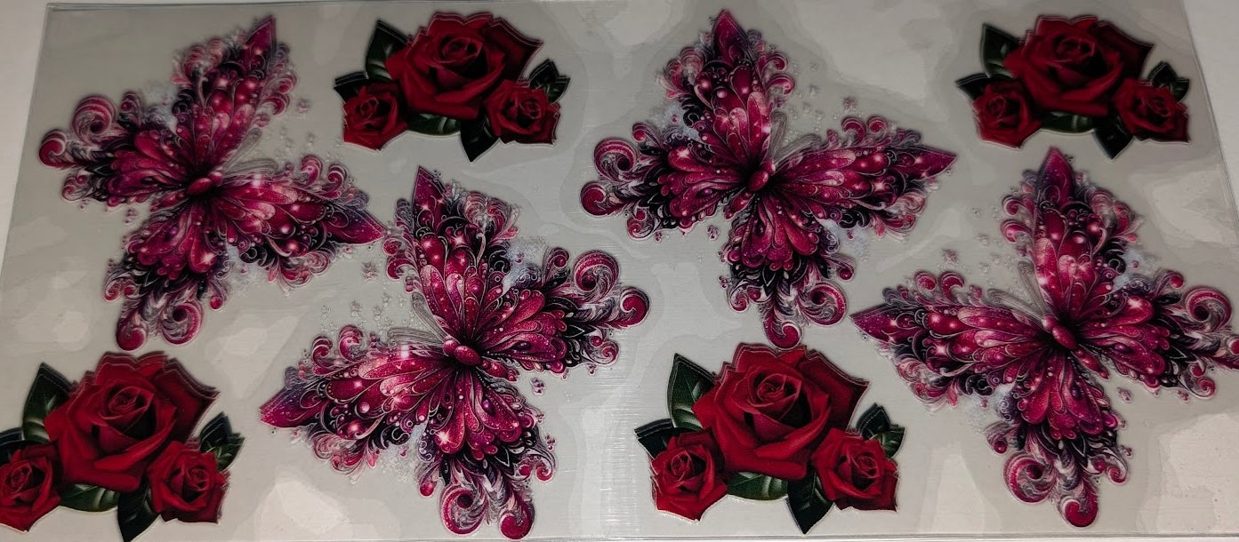 Butterflies with Roses