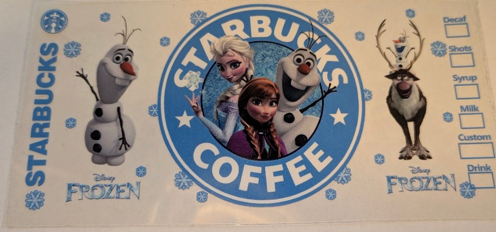 Star, Coffee, Frozen, Elsa, Olaf
