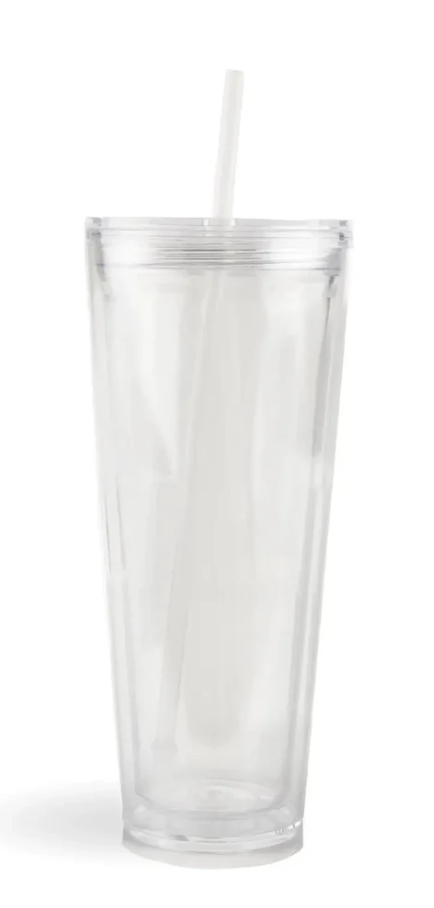 24 oz acrylic snow globe tumbler