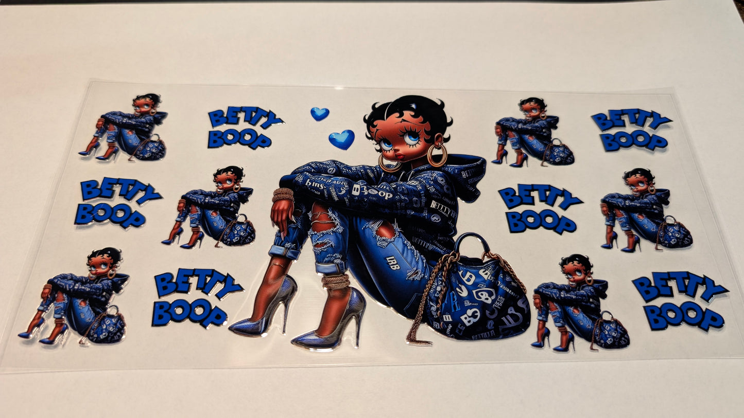 Beautiful Betty, Blue Jeans, Blue Stilettos, Blue Jeans, Blue Hoodie, Blue Bag, Melenated BB