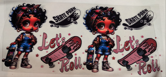 Beautiful Betty, Skateboard, Skate Park, Let's Roll, Melanated BB