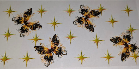 Black and Gold Butterflies