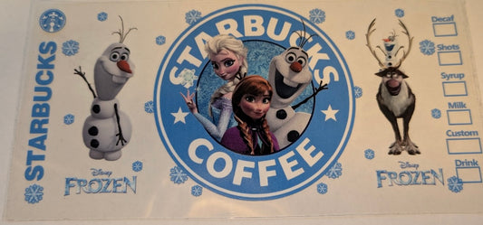 Star, Coffee, Frozen, Elsa, Olaf