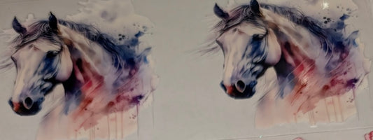 White Horse with Multi Colors