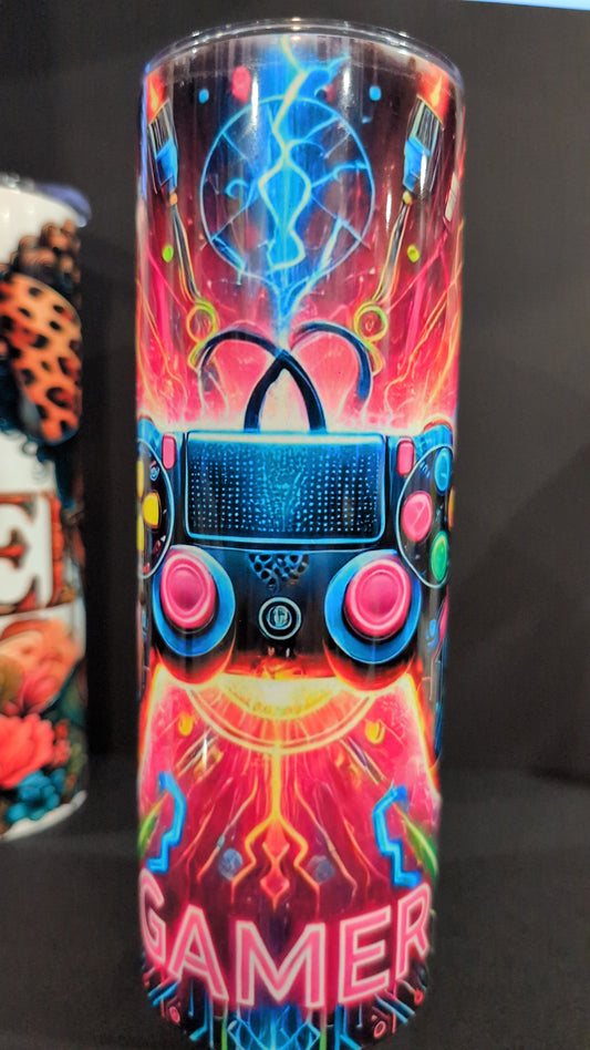 *Gamer, 20 oz, stainless steel tumbler