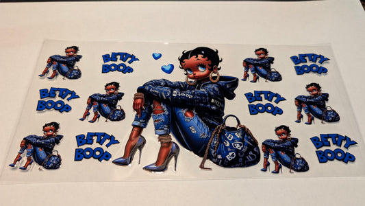 Beautiful Betty, Blue Jeans, Blue Stilettos, Blue Jeans, Blue Hoodie, Blue Bag, Melenated BB