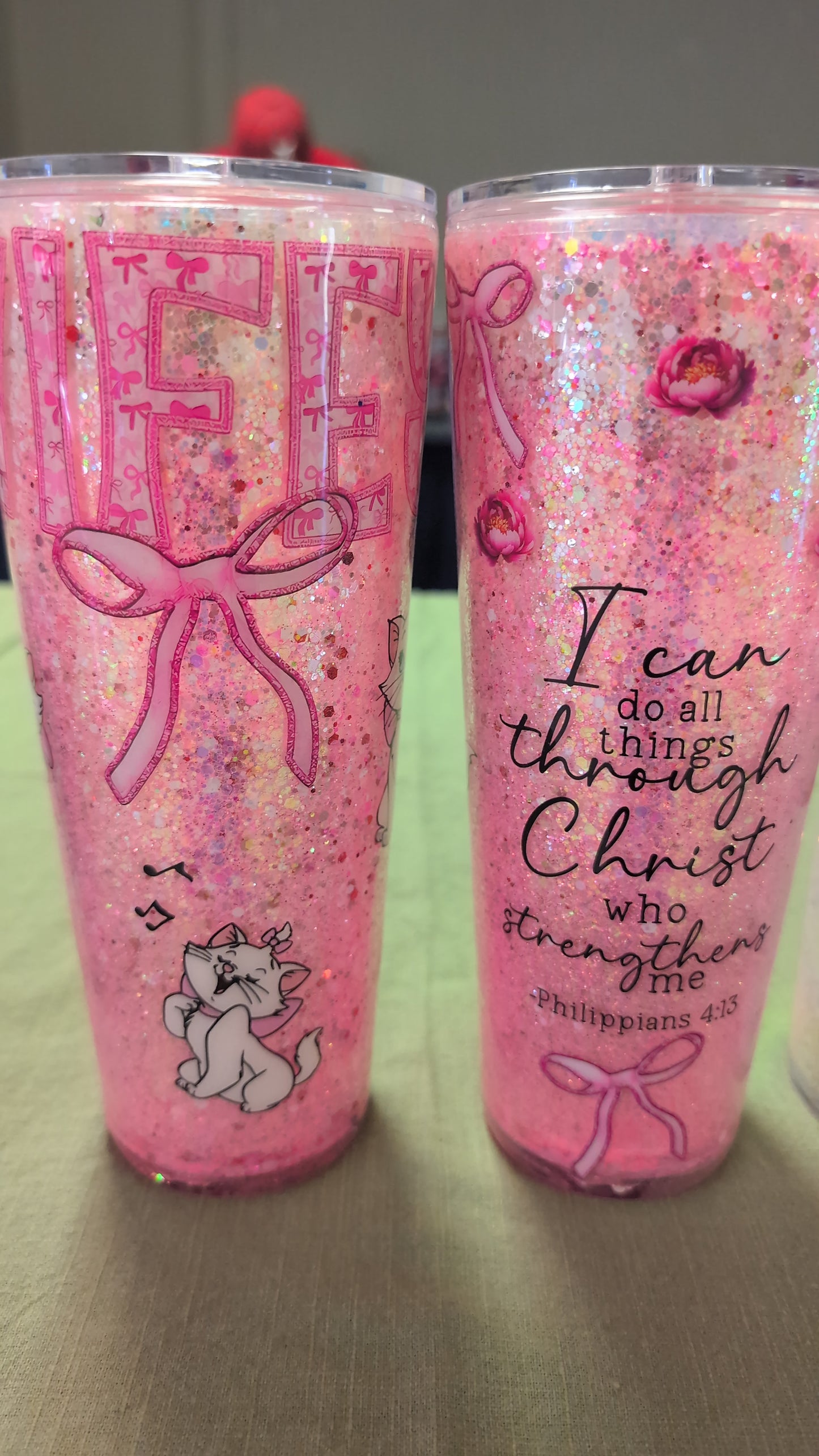 24 oz dry glitter snow globe